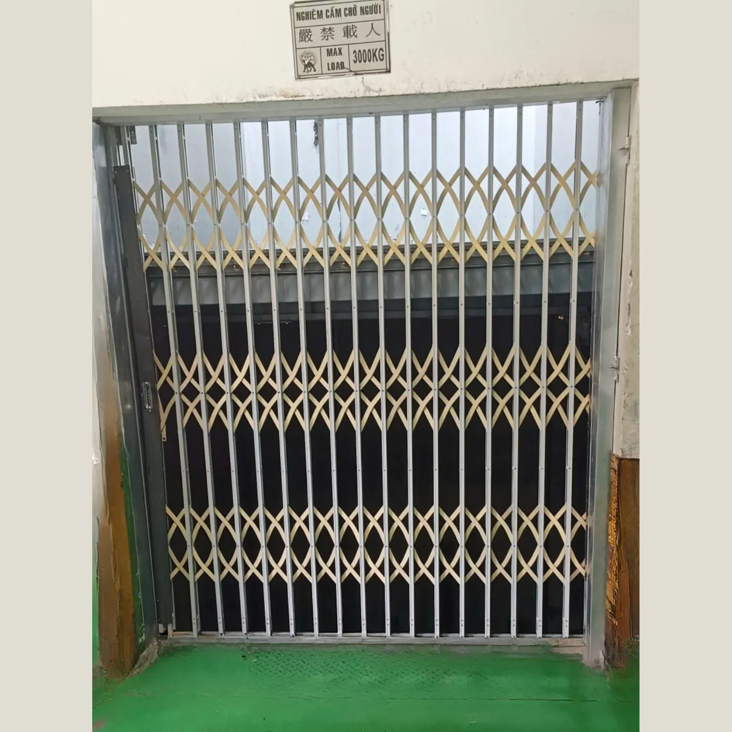 Thang máy tải hàng cửa xếp tải trọng 3000kg - NT-P3000-2000-2